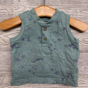 Henley Tank Top Palm Trees Whale 3M