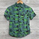 SS Button Up Shirt Dinosaurs 8/10