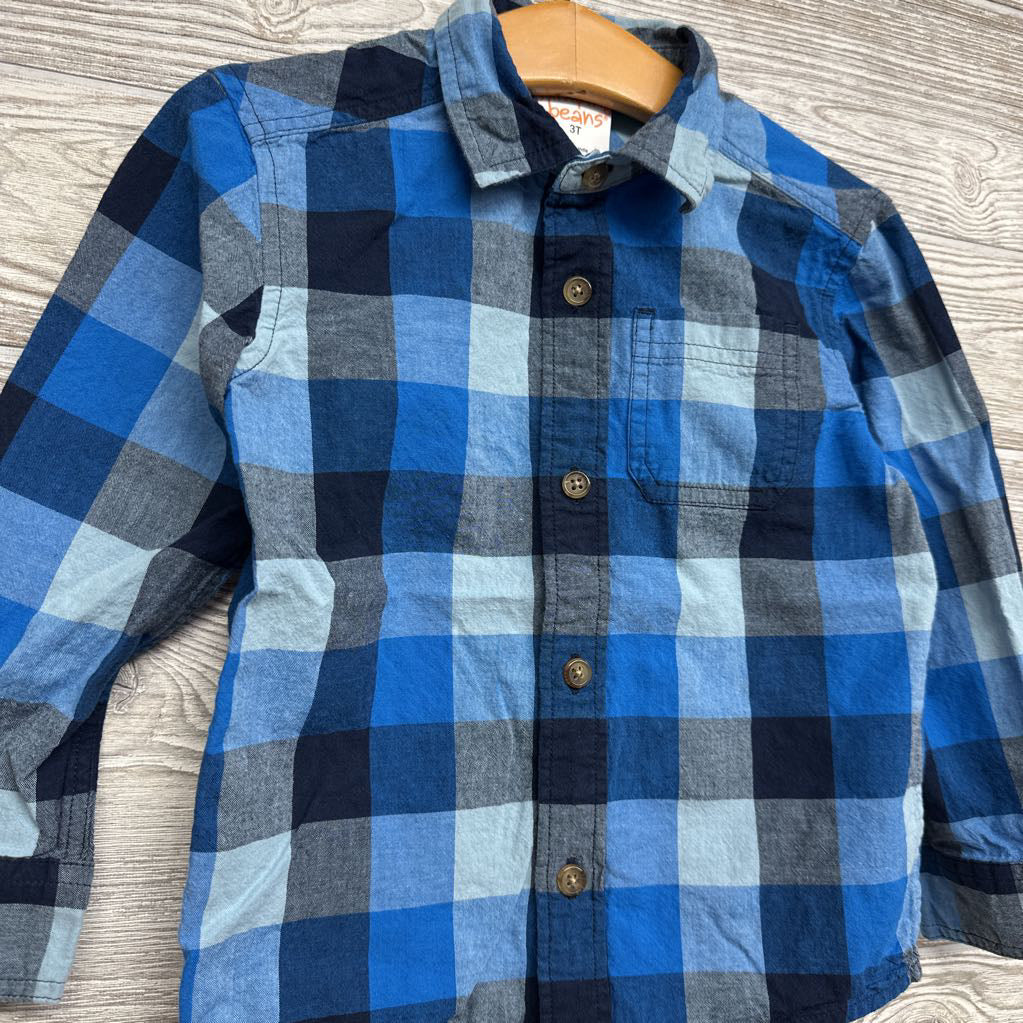 Gingham Button Up Dress Shirt 3t