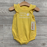 NEW Flutter Sleeve Romper Little Ray Of Sunshine 3-6M