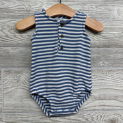 Henley Romper Stripes 6M