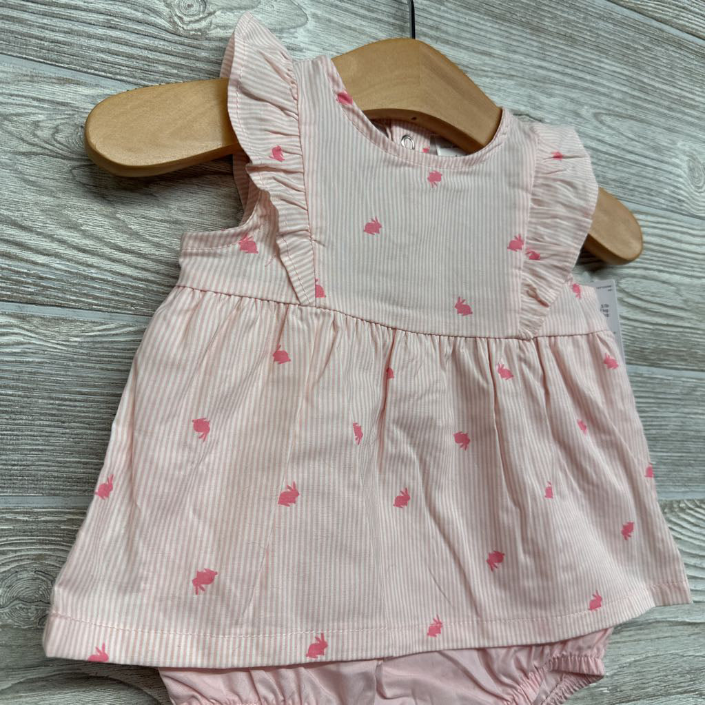 NEW Flutter Sleeve Sunsuit Rabbits 3M
