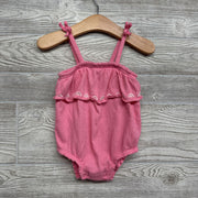 Bubble Romper Tank Embroidered Flowers Ruffle12M