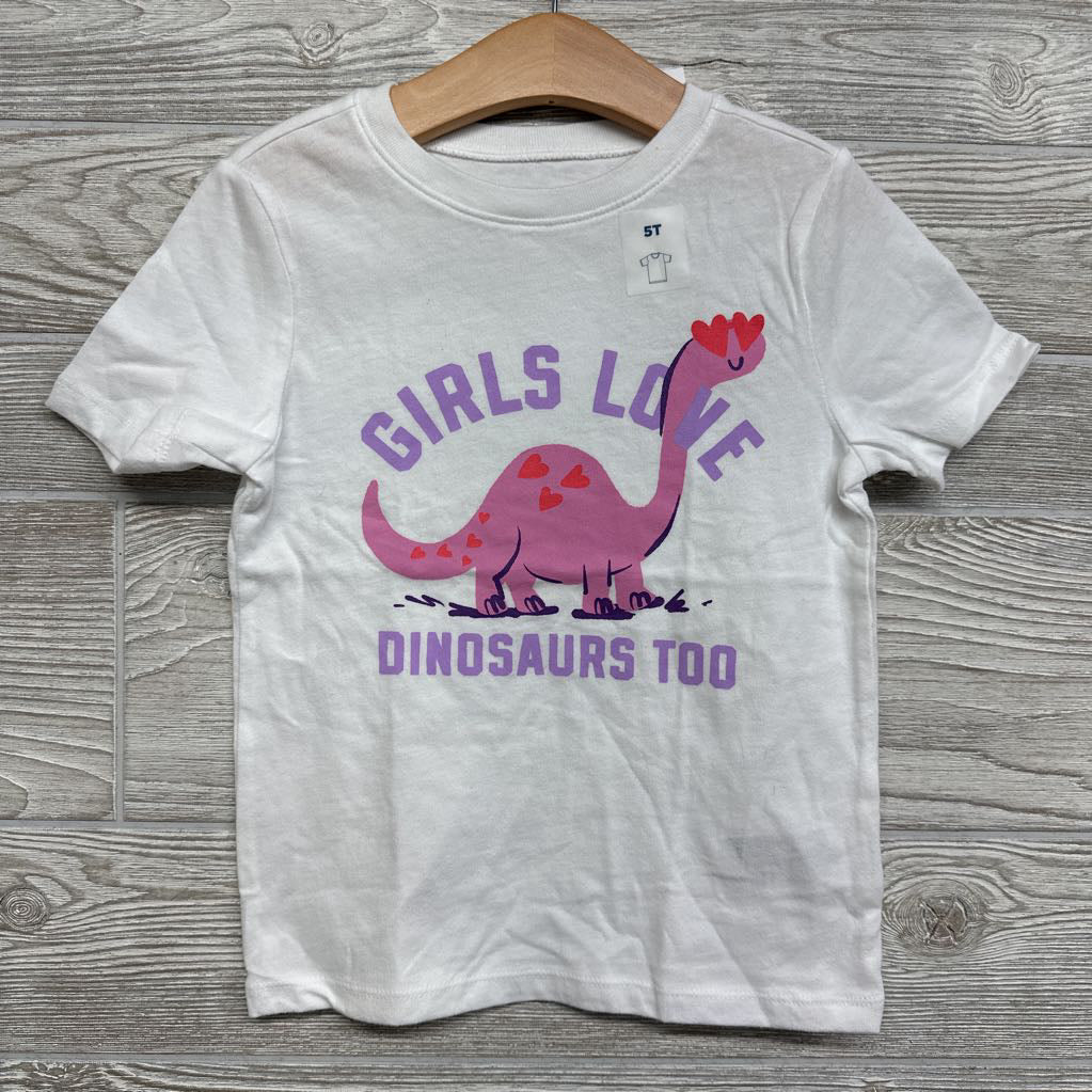 NEW Shirt Girls Love Dinosaurs Too 5t