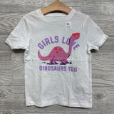 NEW Shirt Girls Love Dinosaurs Too 5t