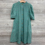 Button Up Tiered Dress Flowers 8