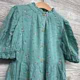 Button Up Tiered Dress Flowers 8