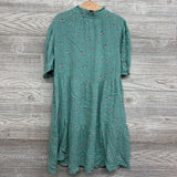 Button Up Tiered Dress Flowers 8