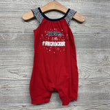 Flutter Sleeve Romper Daddy's Little Fire Cracker 6-9M