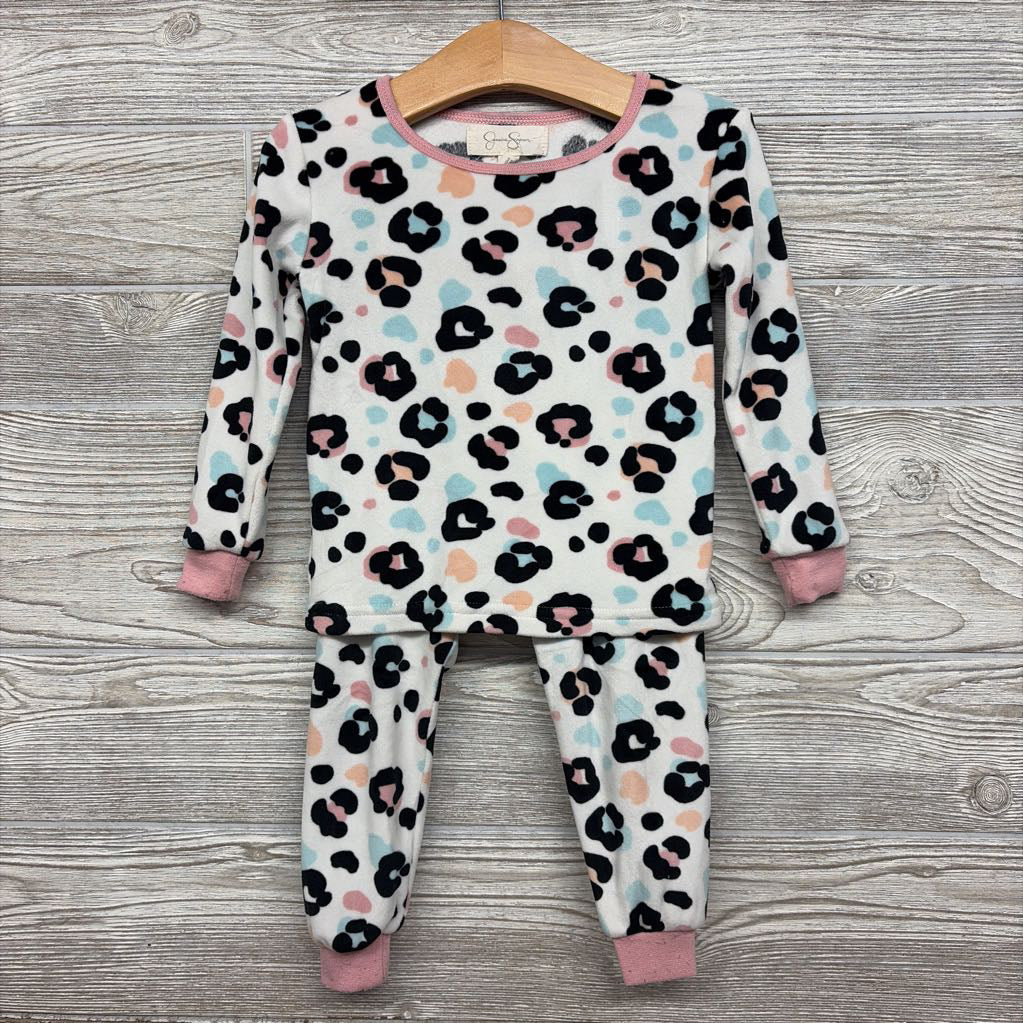 2 Pc Plush Pj Animal Print 2t