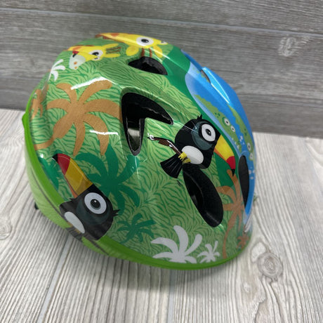 Bike Helmet Parrot & Giraffe