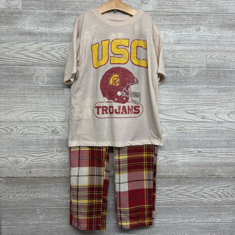 2 Pc Pj Shirt USC Trojans & Plaid Pants 10-12