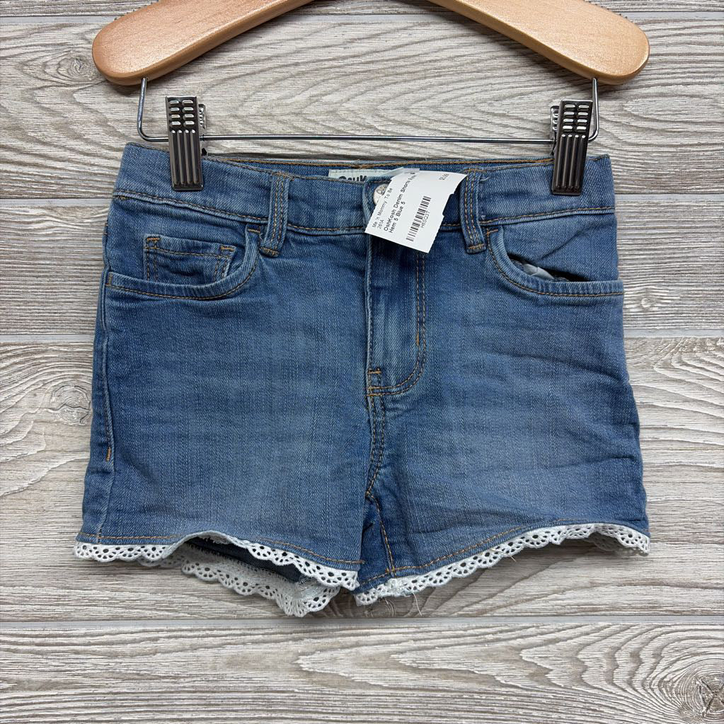 Denim Shorts Eyelet Hem 5