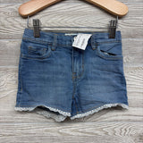 Denim Shorts Eyelet Hem 5