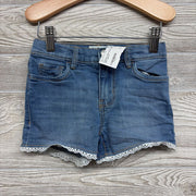 Denim Shorts Eyelet Hem 5