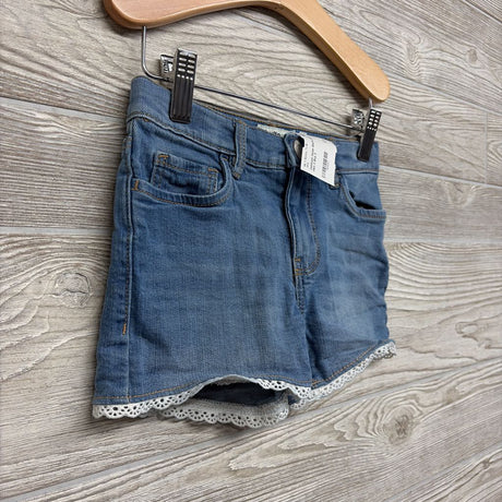 Denim Shorts Eyelet Hem 5