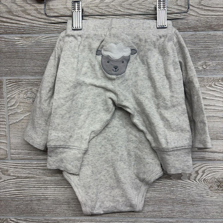 LS Shirt Sheep & Pants 0-3M