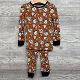 2 Pc Bamboo Pj Snowman, Penguin Hot Cocoa 4t