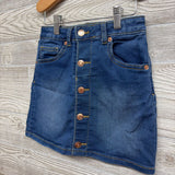 Stretch Denim Skirt Buttons 6-6X