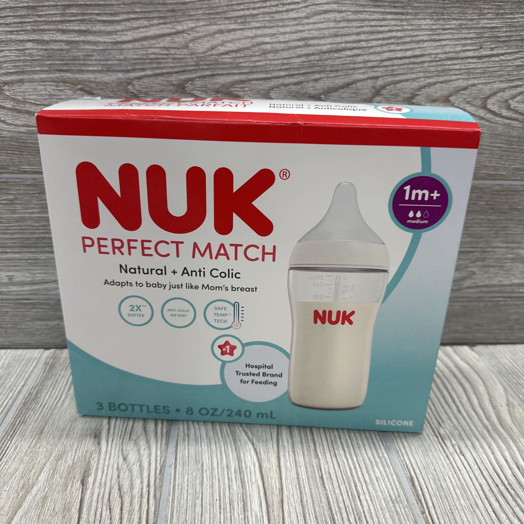 NEW 3 Pk Perfect Match Natura + Anti Colic Bottles
