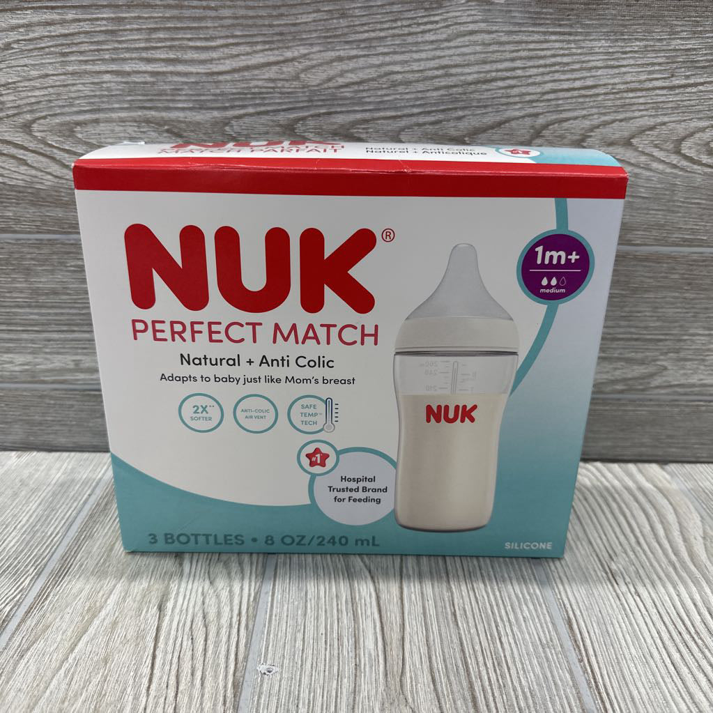 NEW 3 Pk Perfect Match Natura + Anti Colic Bottles
