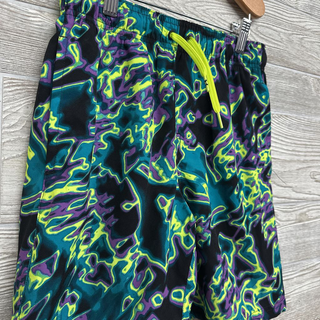 Drawstring Swim Trunks Printed 10-12