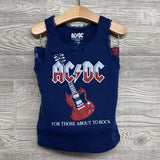 Lace Trim Tank Top Guitar & Acdc Sweat Shorts 6-6X