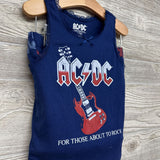Lace Trim Tank Top Guitar & Acdc Sweat Shorts 6-6X
