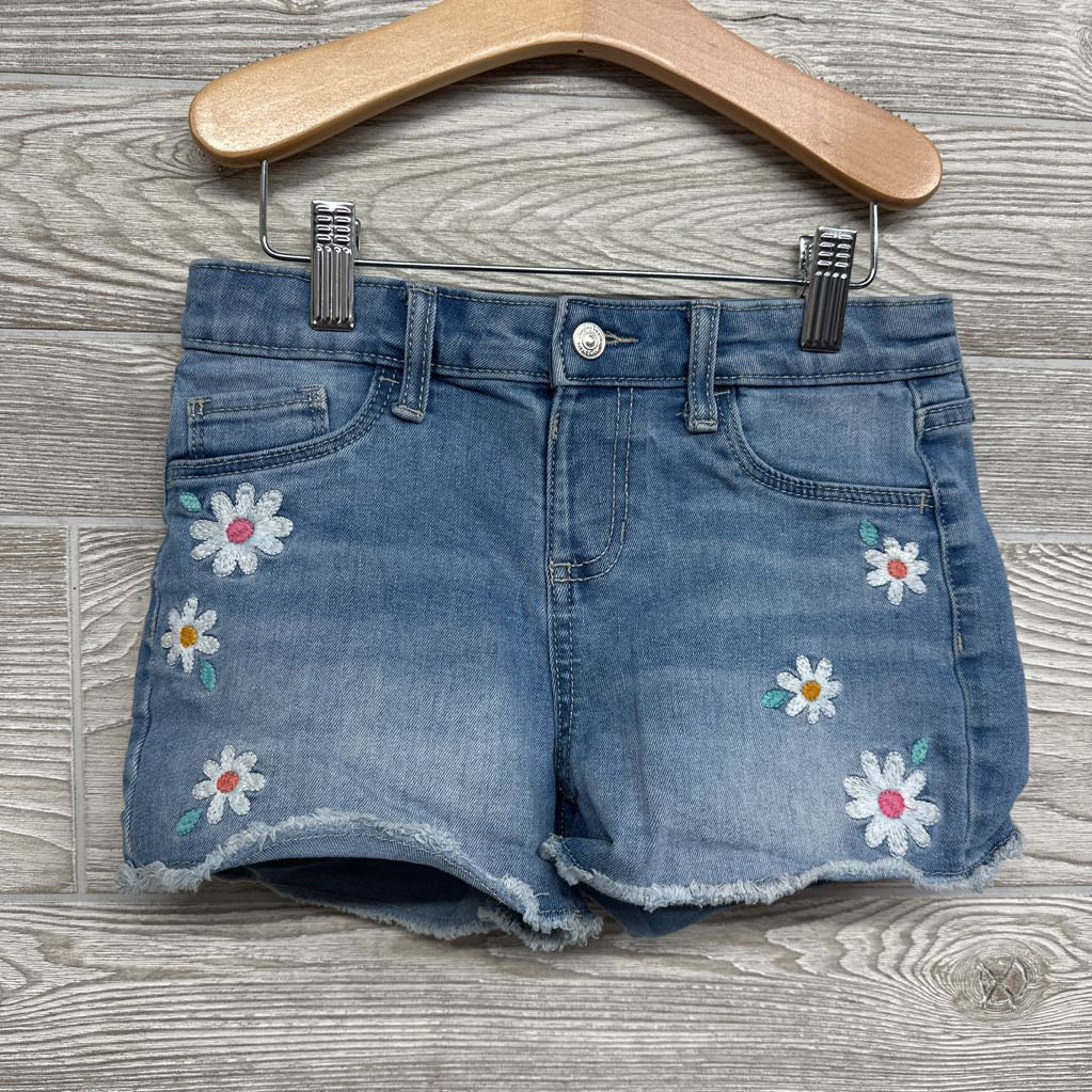Denim Shorts Embroidered Flowers 8