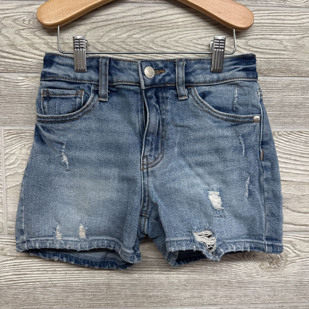 Distressed Denim Shorts 8