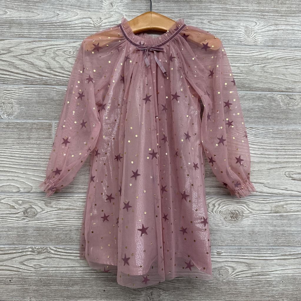 LS Layered Sheer Dress Stars Dots 3T