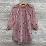 LS Layered Sheer Dress Stars Dots 3T