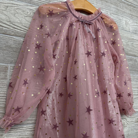 LS Layered Sheer Dress Stars Dots 3T