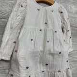 LS Gauze Dress Embroidered 3T