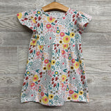 Flutter Sleeve Dress Flowers Bees 4T