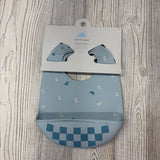 NEW 2 Pk Silicone Pocket Bibs Birds Checker