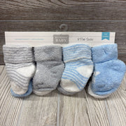 NEW 8 Pk Cozy Socks Stripes Solid 0-6M