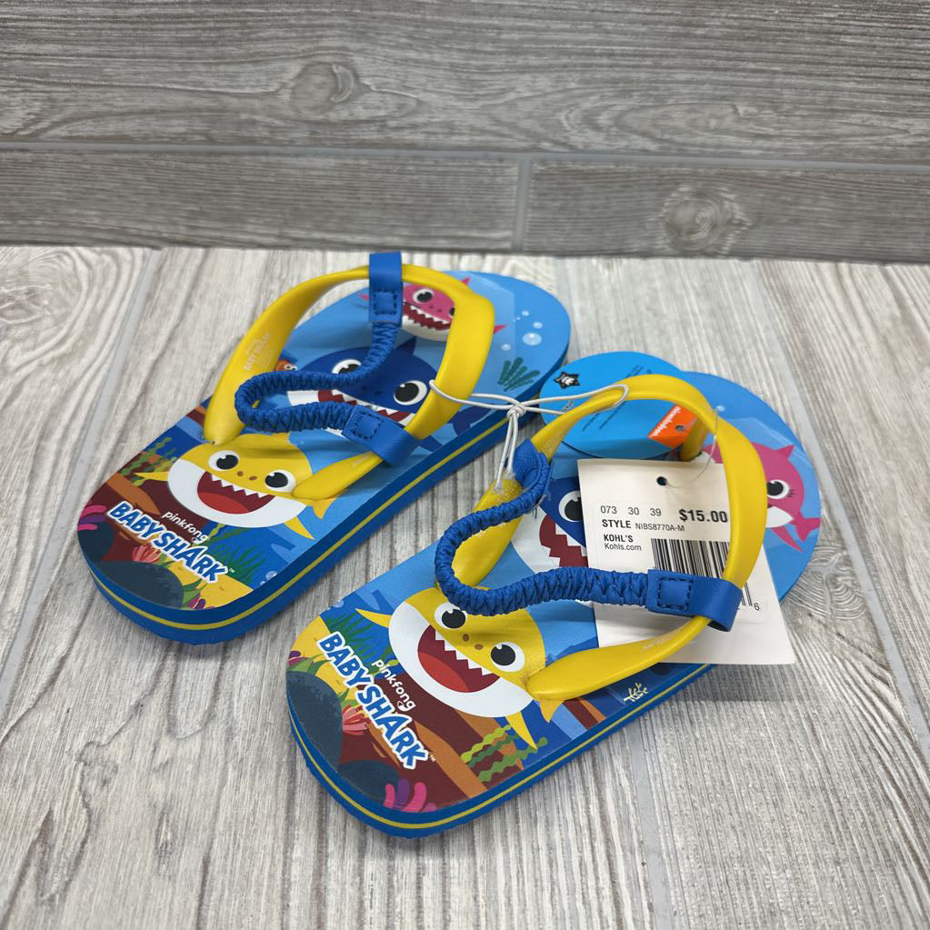 NEW Flip Flops Baby Shark 9c
