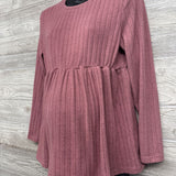 LS Ribbed Hacci Blouse Large