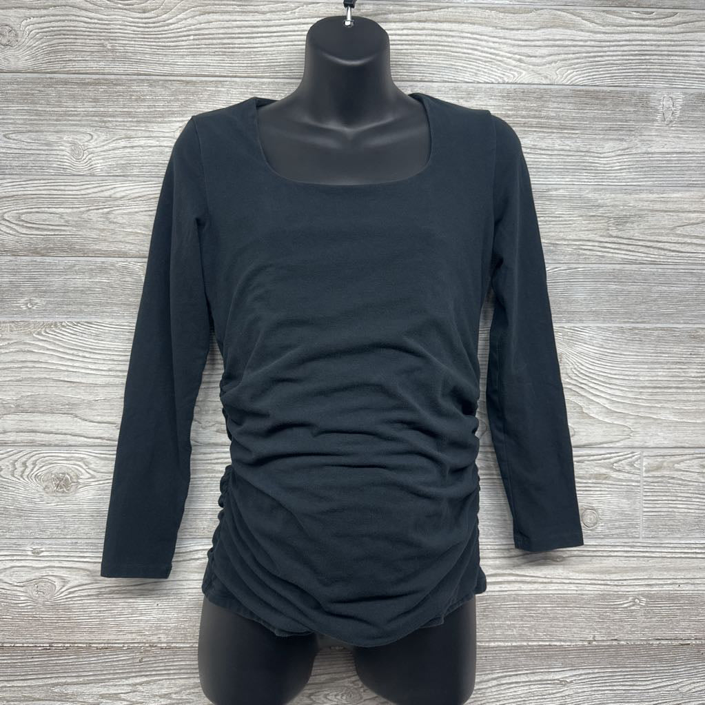 LS Ruched Square Neck Shirt Medium*