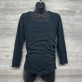 LS Ruched Square Neck Shirt Medium*