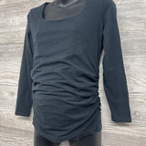 LS Ruched Square Neck Shirt Medium*