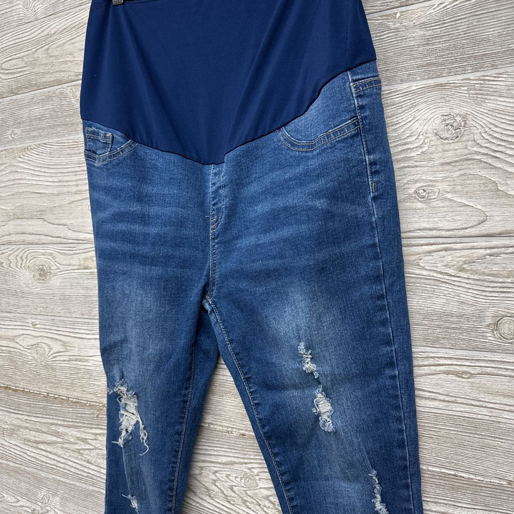 Full Panel Distressed Skinny Jeans Large