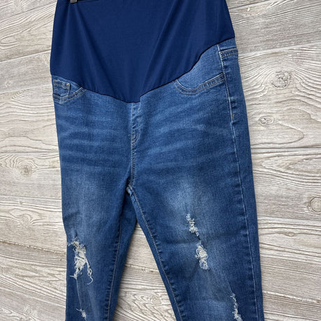 Full Panel Distressed Skinny Jeans Large