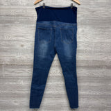 Full Panel Distressed Skinny Jeans Large