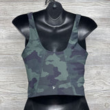 Powersoft Active Cropped Nursing Cami Camo Large