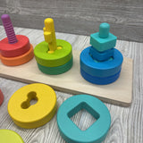 Wooden Twist & Pivot Pattern Puzzle
