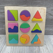 Wooden Land And Sky Two-Part Puzzle Board
