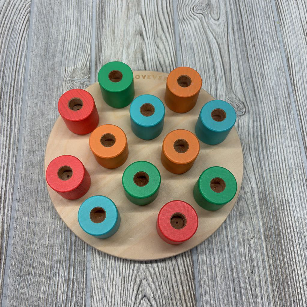 Wooden Stacking Peg Board
