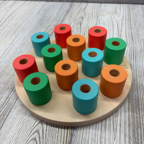 Wooden Stacking Peg Board